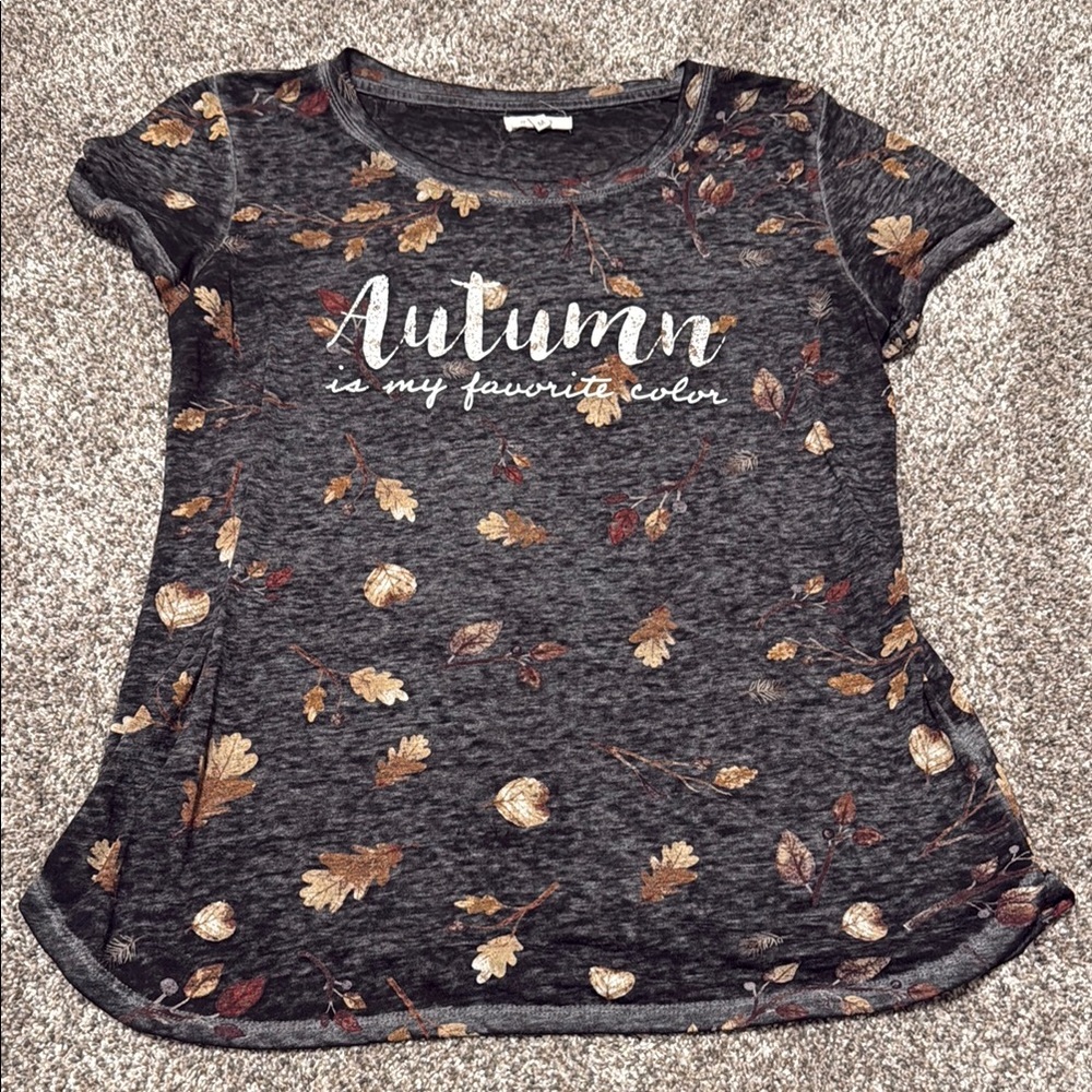 Autumn Leaf Print Shirt